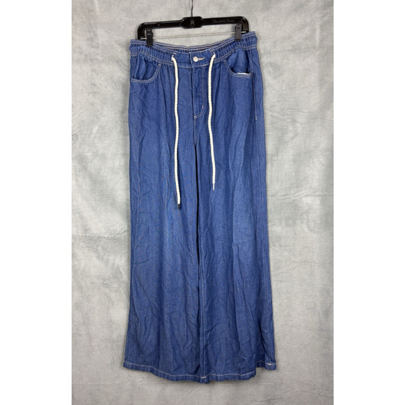 LOFT Denim - LOFT The Palazzo Denim Pant Women's 10/30 Blue Wide Leg Jean NWT